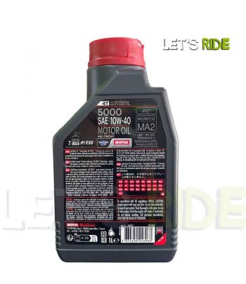 Huile moteur 10w40 5000 4T 1L MOTUL