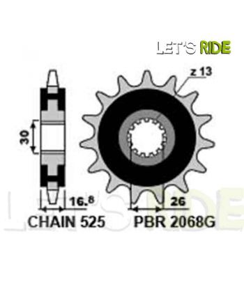 Let's Ride - Pignon sortie de boite 32068 Gommé PBR pour Honda Hornet 600 - Tunisie Meilleur Prix (Moto, Pièces, Accessoires, En