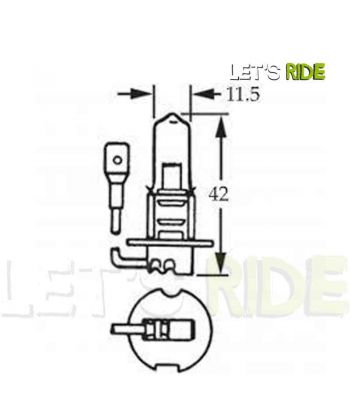 Ampoule H3 55W 12V TUNGSRAM