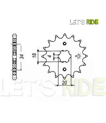 Pignon sortie de boite 32084 KTM