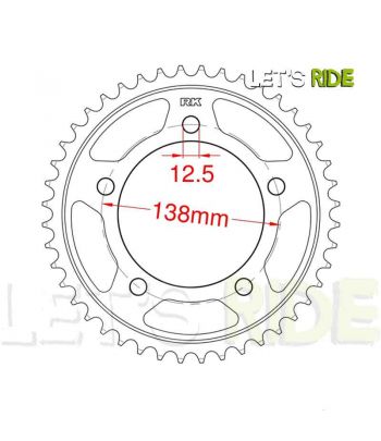 Couronne 44357 RK pour Honda CB 600 F Hornet 2007-2013