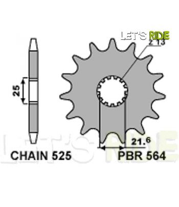 Pignon sortie de boite 30564 PBR Pour Suzuki GSX-R 750 (1998-2017)