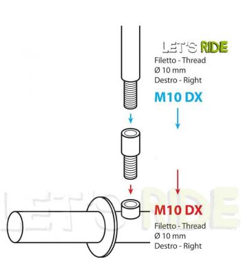 Adaptateur rétroviseur M10 M10 LAMPA