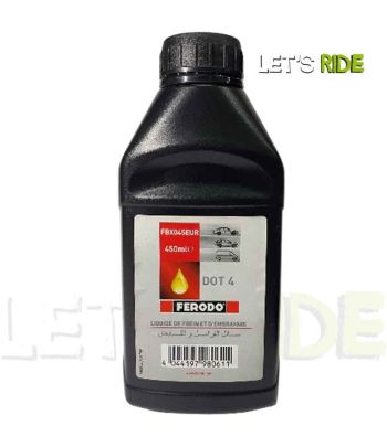 Let's Ride - Liquide de frein DOT 4 450ml FERODO - Tunisie Meilleur Prix (Moto, Pièces, Accessoires, Entretien) 