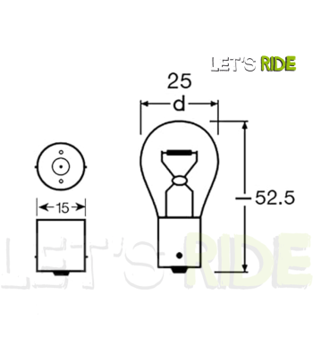 Let's Ride - Ampoule P21W 12V OSRAM - Tunisie Meilleur Prix (Moto, Pièces, Accessoires, Entretien) 