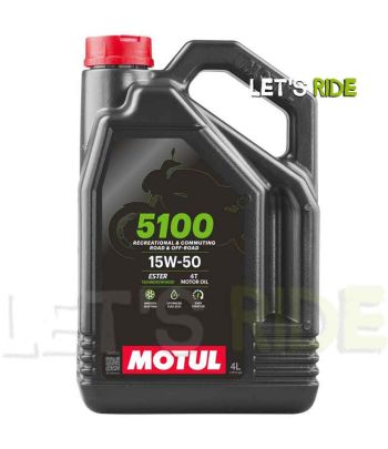 Bidon huile moteur Motul 5100 15W50 4T 4 litres pour moto