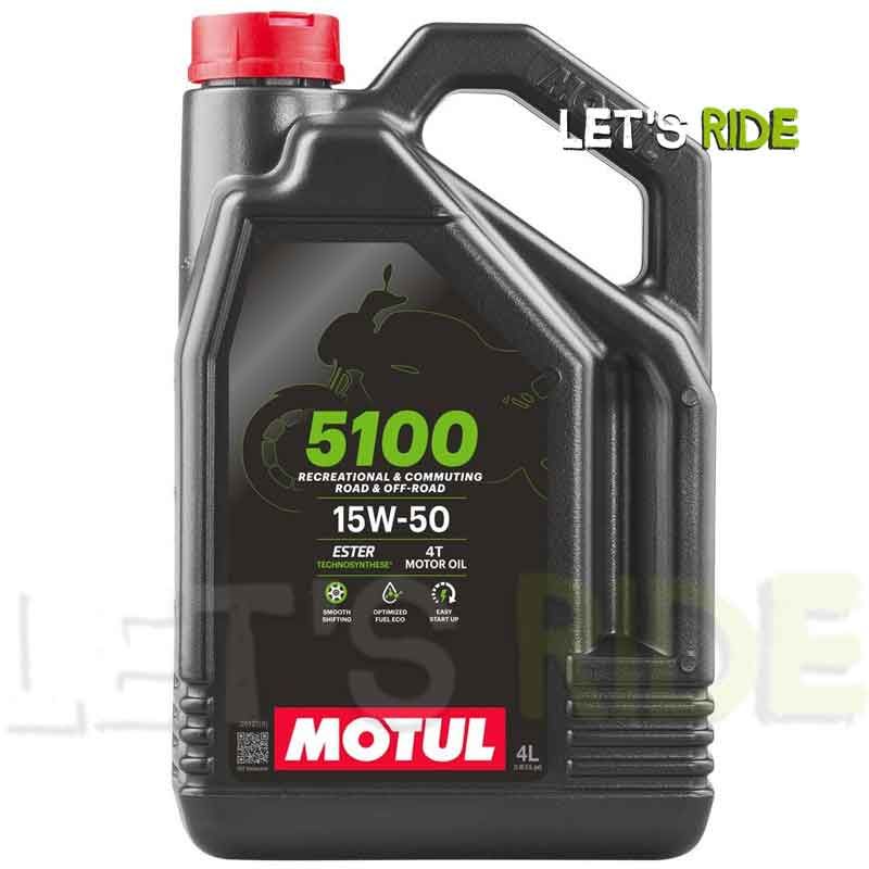 Let's Ride - Huile moteur 15W50 5100 4T 4L MOTUL - Tunisie Meilleur Prix (Moto, Pièces, Accessoires, Entretien) 