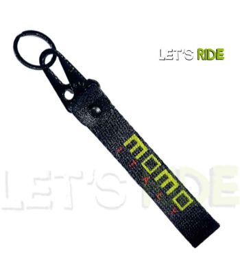 Porte-clé sport Momo pour moto, design racing italien