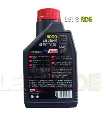 Huile moteur 20W50 5000 4T 1L MOTUL