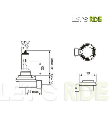 Let's Ride - Ampoule H8 12V 35W BOSCH - Tunisie Meilleur Prix (Moto, Pièces, Accessoires, Entretien) 