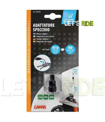 Let's Ride - Adaptateur rétroviseur m10 m8 LAMPA - Tunisie Meilleur Prix (Moto, Pièces, Accessoires, Entretien) 