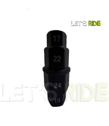 Let's Ride - Clé d'axe de roue 17mm 19mm 22mm 24mm - Tunisie Meilleur Prix (Moto, Pièces, Accessoires, Entretien) 