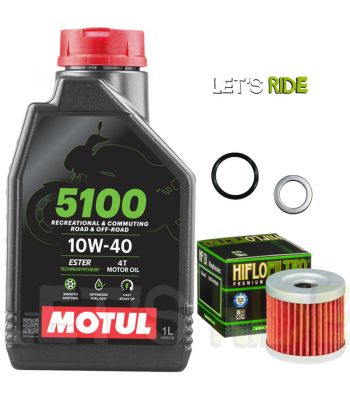 Let's Ride - Pack Vidange pour SUZUKI EN 125 Motul 5100 4T 1L - Tunisie Meilleur Prix (Moto, Pièces, Accessoires, Entretien) 