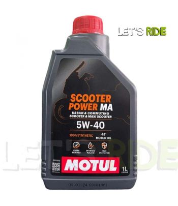 Let's Ride - Huile moteur 5W40 scooter power 4T 1L MOTUL - Tunisie Meilleur Prix (Moto, Pièces, Accessoires, Entretien) 